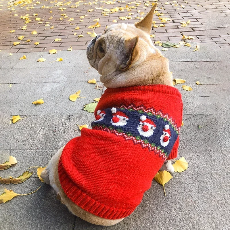 Winter Clothing In French - คริสต์มาสเสื้อกันหนาวสุนัขฤดูหนาวเสื้อผ้าสุนัขเสื้อ Kint เครื่องแต่งกาย Poodle Schnauzer Pug