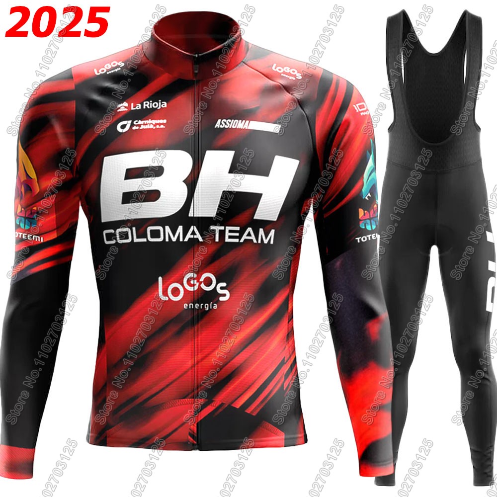 Winter Clothing In Spanish - 2025 BH Colomaทีมชุดขี่จักรยานJersey Mensฤดูร้อนฤดูหนาวEspanaแขนยาวเสื้อผ้าชุดMTBจักรยานกางเกงBib Maillot