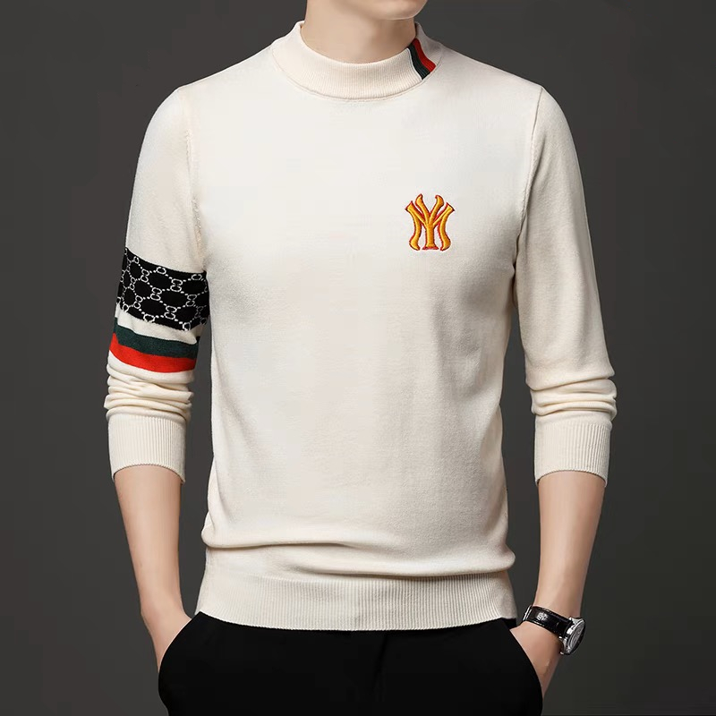 Winter Clothing Brands - เสื้อสเวตเตอร์ถักแบบสวมหัวคอกลมของผู้ชายเสื้อผ้าผู้ชายแฟชั่นแบบถักแบรนด์หรูระดับไฮเอนด์สำหรับฤดูใบไม้ร่วงและฤดูหนาว
