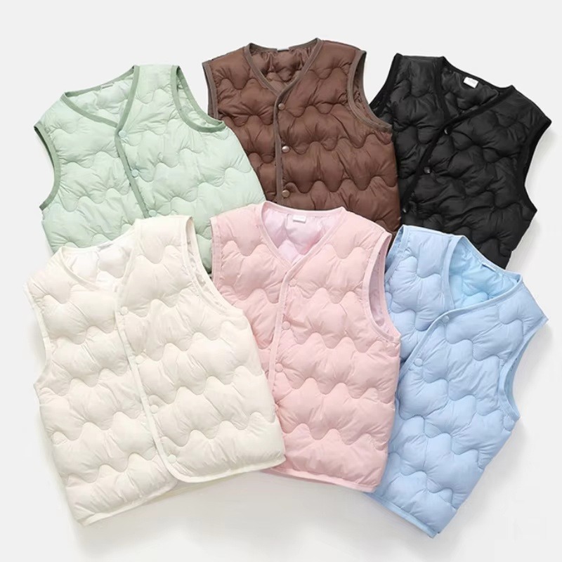 Winter Clothing Baby - เสื้อกั๊กเด็กอุ่นสบาย ผ้าฝ้าย แฟชั่นเรียบง่าย สำหรับเด็กชาย เด็กหญิง ทารก