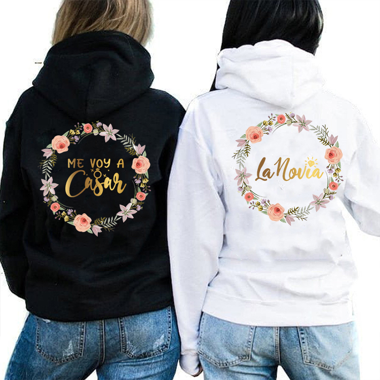 Winter Clothing In Spanish - สเปนเจ้าสาวทีมPullover Hoodies Bacheloretteเจ้าสาวงานแต่งงานเสื้อผ้าOuterwearsเพื่อนเจ้าสาวผู้หญิงเสื้อ