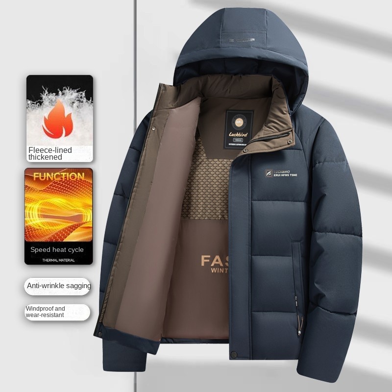 Winter Clothing Brands - เสื้อโค้ทกันหนาวแบบหนาลายกราฟีนเสื้อแจ็คเก็ตมีซิปสำหรับผู้ชายเสื้อผ้าไซส์ใหญ่พิเศษ2024แจ็คเก็ตฤดูหนาวให้ความอบอุ่นใหม่เสื้อพาร์กามีฮู้ดสำหรับผู้ชาย