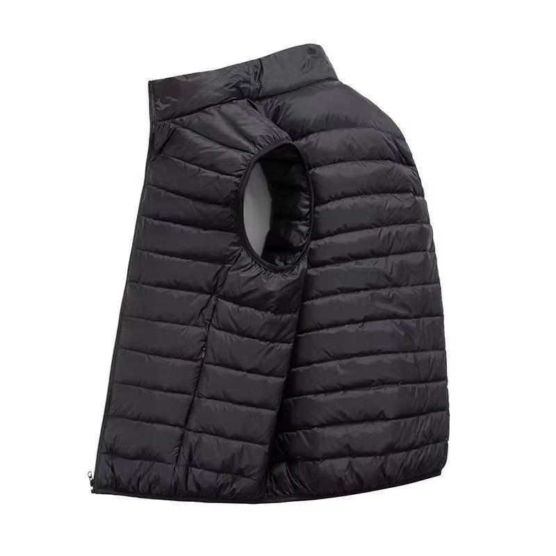 Winter Clothing Equipment - เสื้อกั๊กแขนกุดผู้ชาย แฟชั่นฤดูหนาว เสื้อกั๊กบุผ้าฝ้ายสำหรับผู้ชาย เสื้อกั๊กคอตั้งอุ่นๆ เสื้อผ้าผู้ชาย