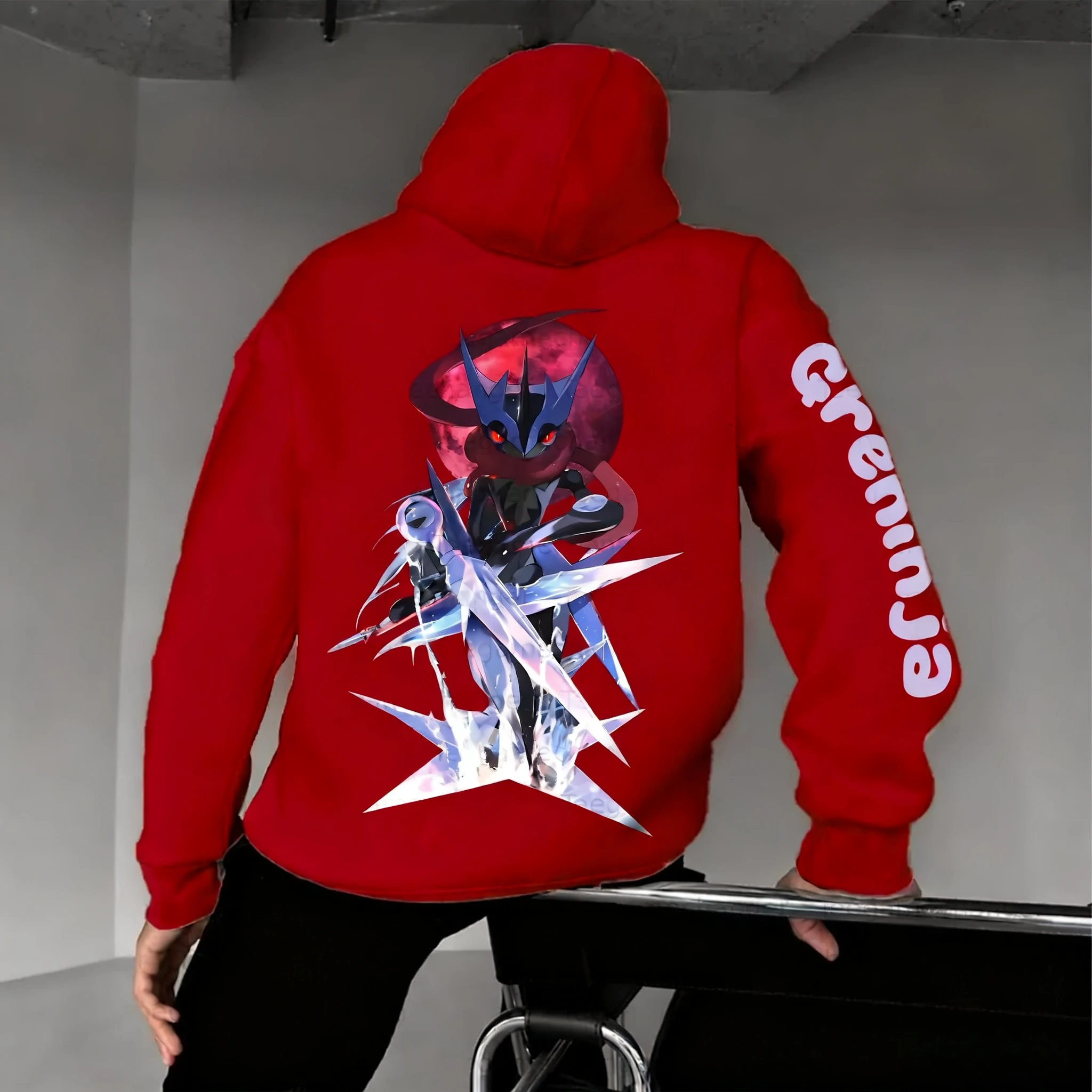 Winter Clothing Brands - เสื้อฮู้ดลายโปเกมอน กรีนจินจา คอลเลคชั่นพิเศษ ฤดูใบไม้ร่วง/ฤดูหนาว 2026 สไตล์ฮาราจูกุ