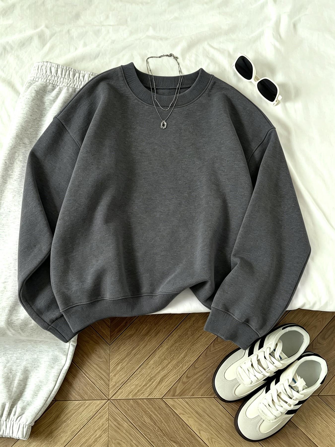 เสื้อสเวตเชิ้ตคอกลมลำลองสำหรับ - Winter Clothing On Sale Women'S บทวิจารณ์และราคา