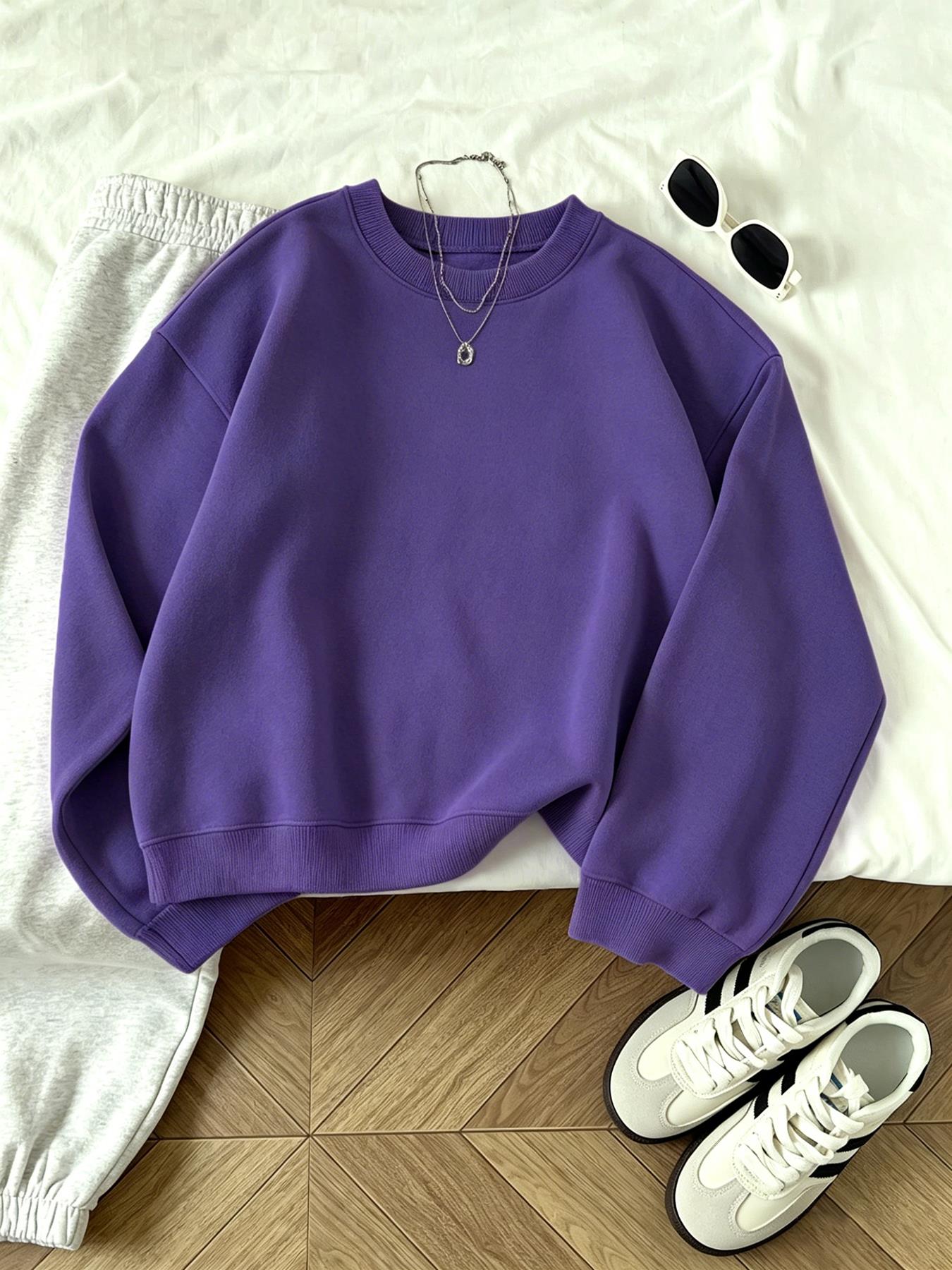 เสื้อสเวตเชิ้ตคอกลมลำลองสำหรับ - Winter Clothing On Sale Women'S บทวิจารณ์และราคา