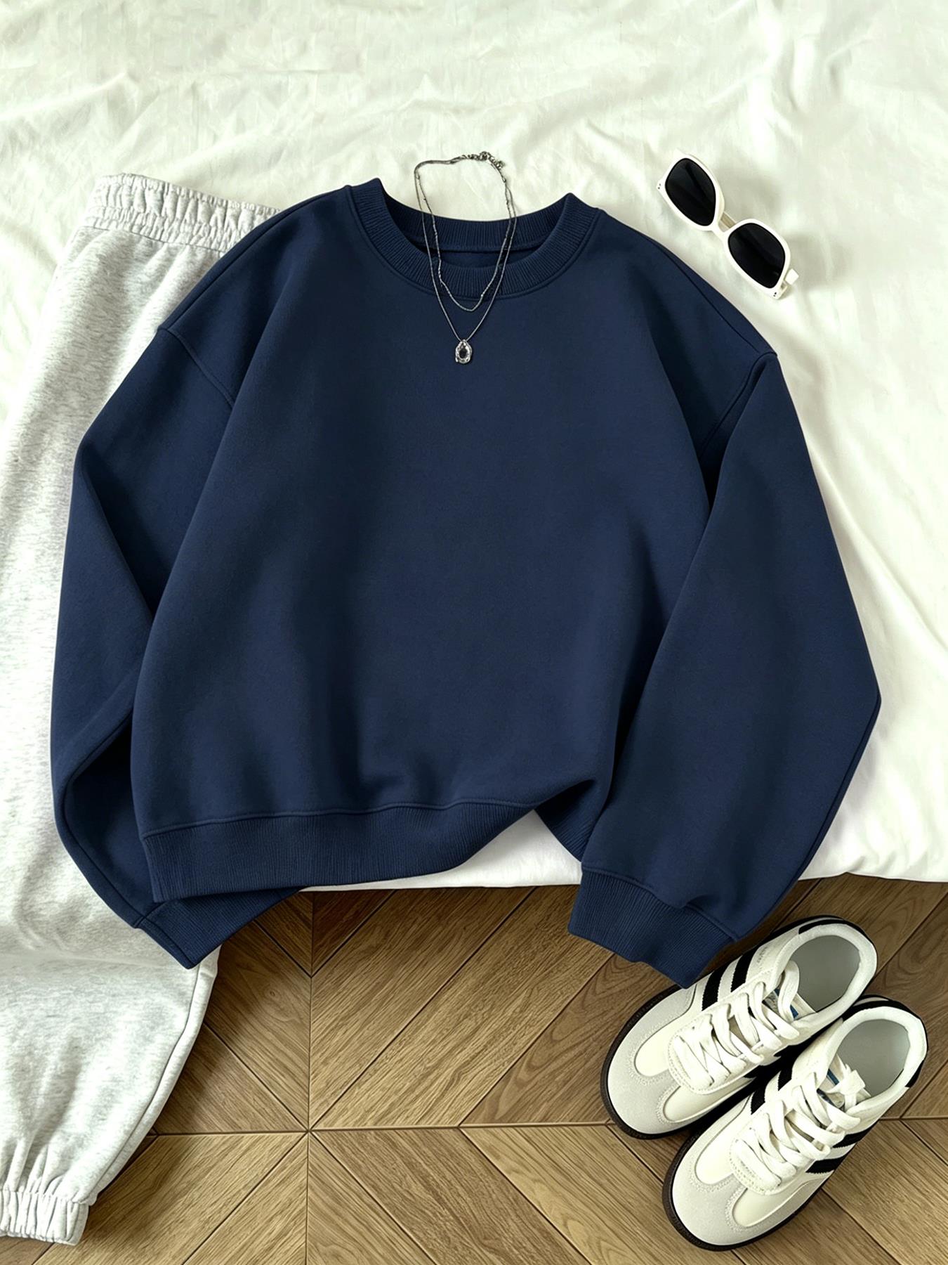 เสื้อสเวตเชิ้ตคอกลมลำลองสำหรับ - Winter Clothing On Sale Women'S บทวิจารณ์และราคา