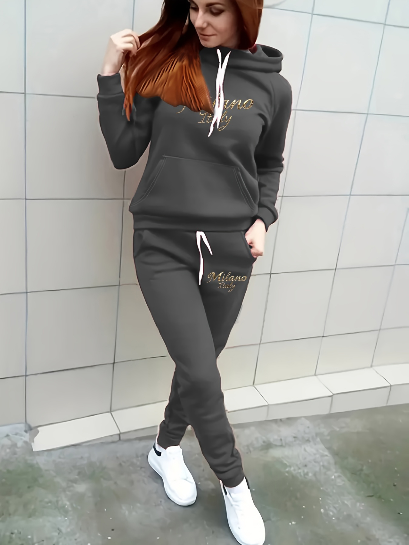 ชุดเสื้อสเวตเชิ้ตมีฮู้ดและกางเ - Winter Clothing Essentials For Women บทวิจารณ์และราคา