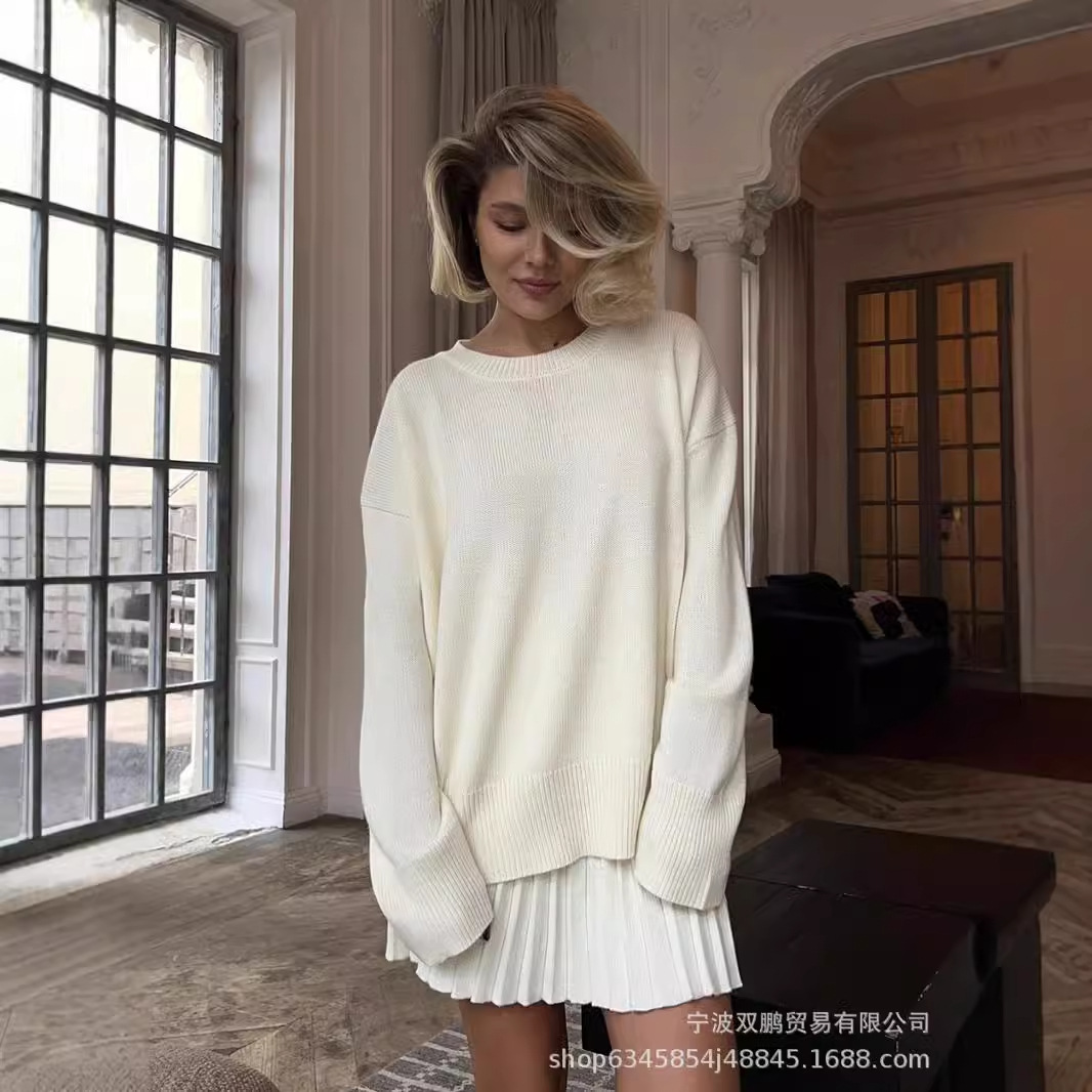 ฤดูใบไม้ร่วงสีทึบO-คอเสื้อกันห - Winter Clothing Line บทวิจารณ์และราคา