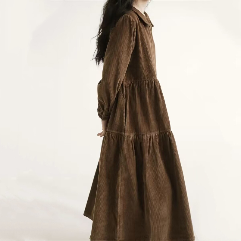 ชุดเดรสผ้าฝ้ายสีพื้นสไตล์วินเท - Winter Clothing Line บทวิจารณ์และราคา