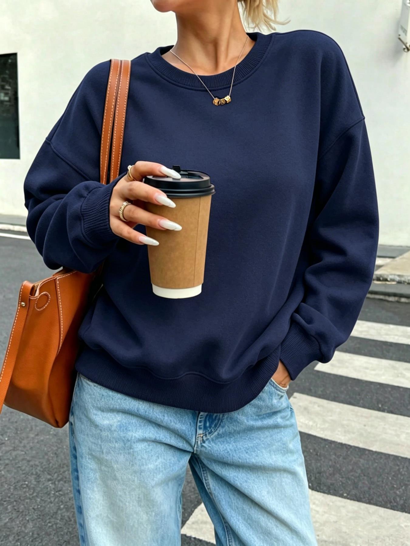 เสื้อสเวตเชิ้ตลำลองผู้หญิง คอก - Winter Clothing On Sale Women'S บทวิจารณ์และราคา